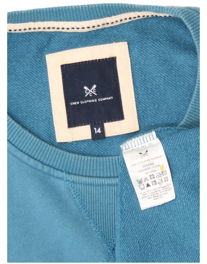 Crew Clothing Sweat-shirt pour femme en coton bleu moyen UK 44