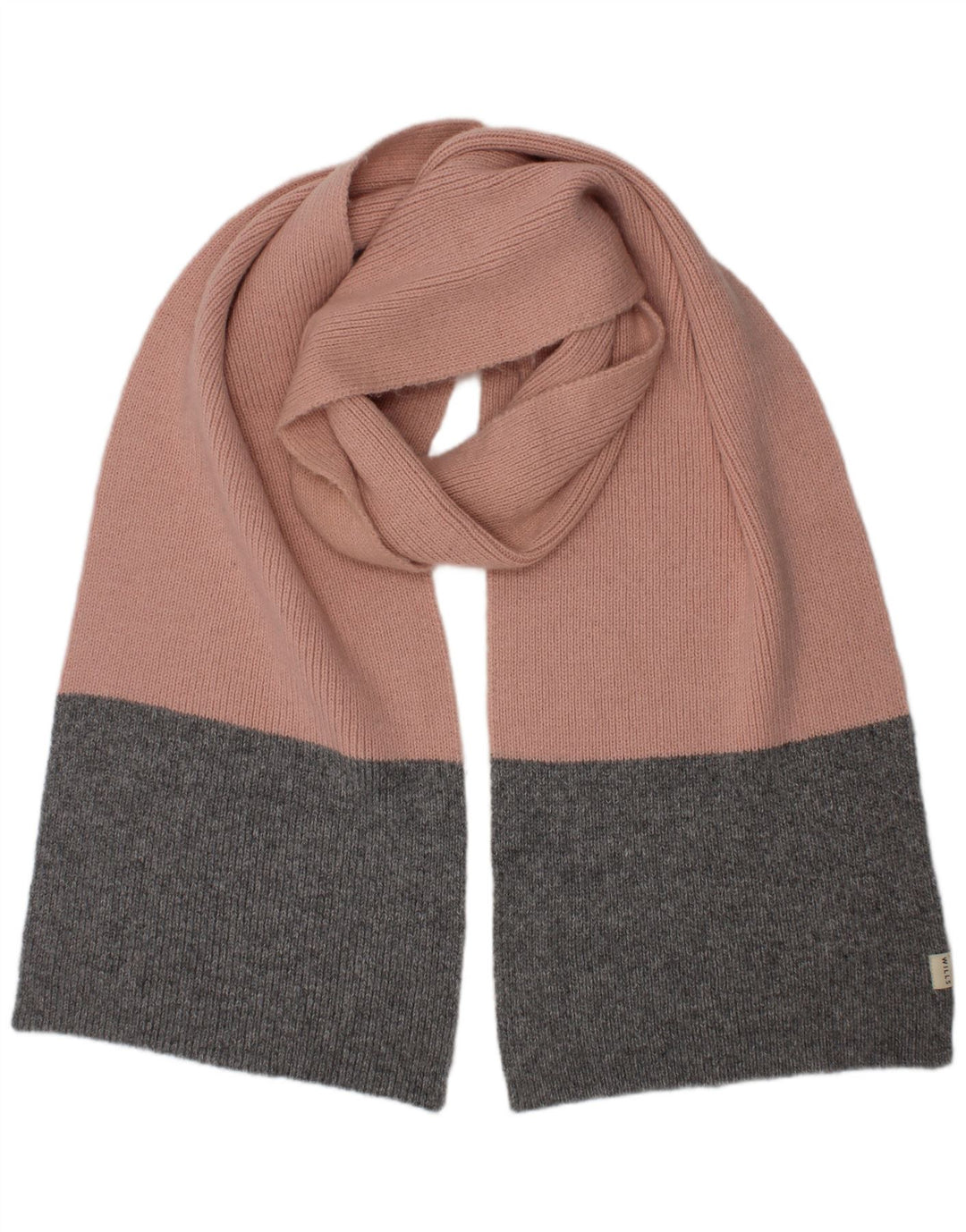 Jack Wills Écharpe rectangulaire en tricot pour femme Taille unique Rose Colorblock
