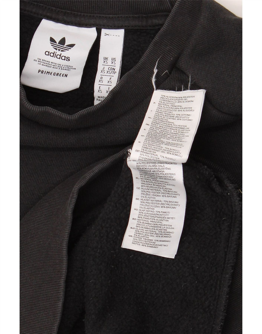 ADIDAS Sweat-shirt pour hommes XS Noir Coton
