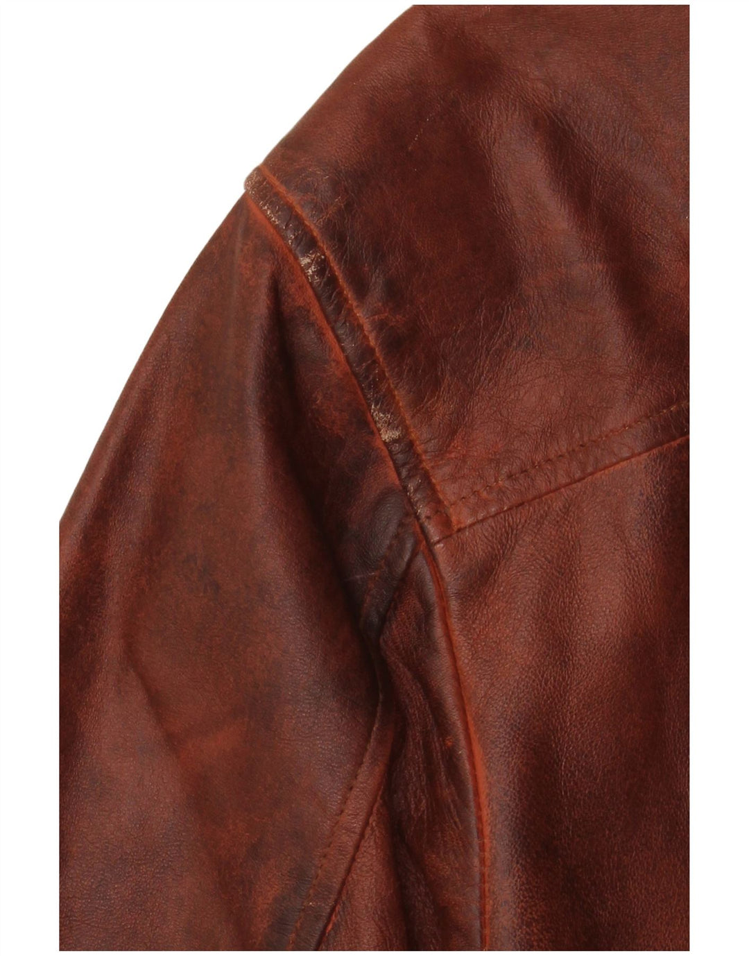 vintage Femmes UK 18 XL Cuir Marron