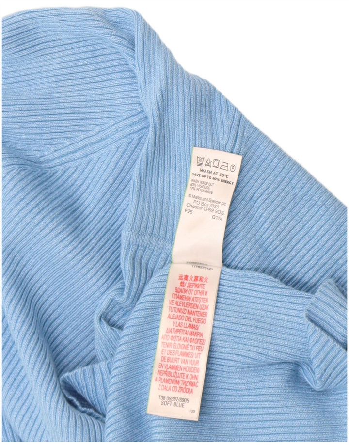 Marks & Spencer Haut à manches longues pour femme UK 18 XL Bleu Viscose