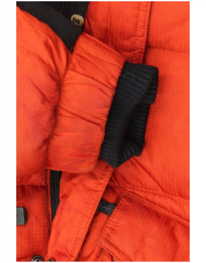 Bastard Veste matelassée à capuche pour homme UK 38 Orange moyen en polyamide color block