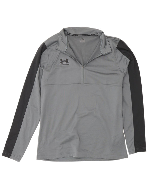 Under Armour Haut de Survêtement Zip Neck Homme Gris Colorblock