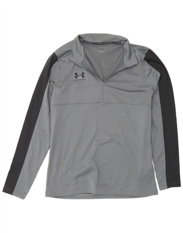 Under Armour Haut de Survêtement Zip Neck Homme Gris Colorblock
