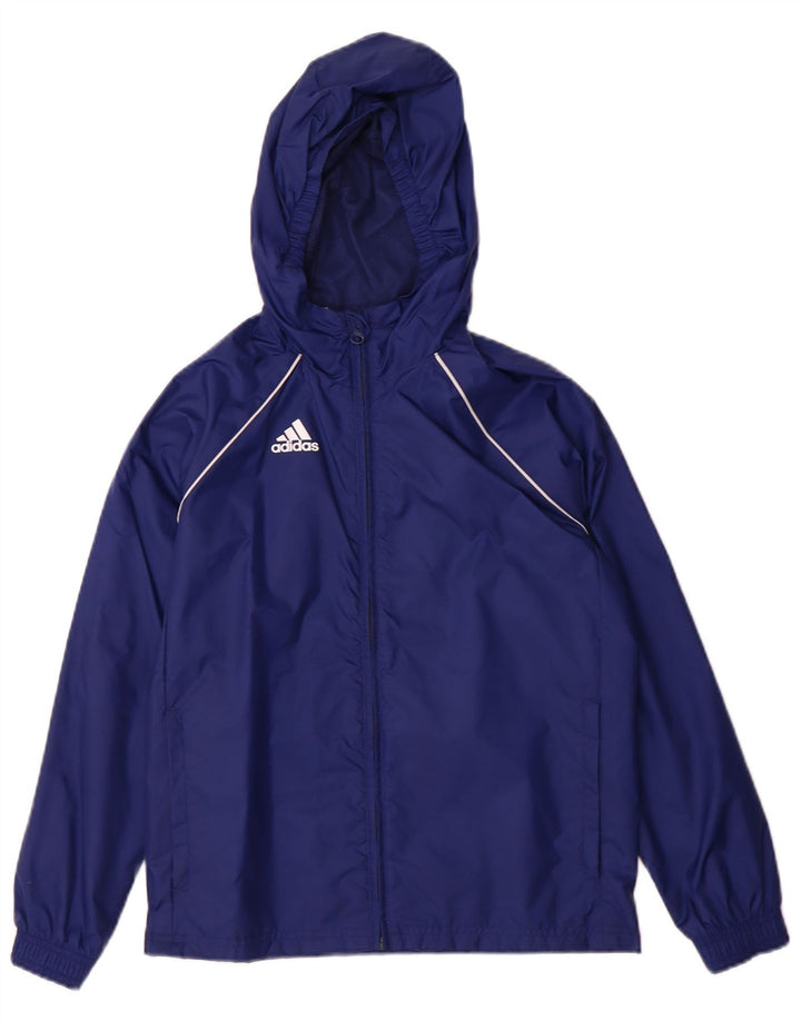 Veste de pluie à capuche zippée Adidas garçon 9-10 ans bleu marine