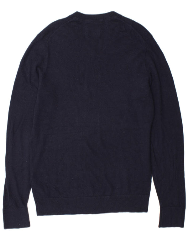 Abercrombie & Fitch Pull col V pour homme en laine bleu marine moyen