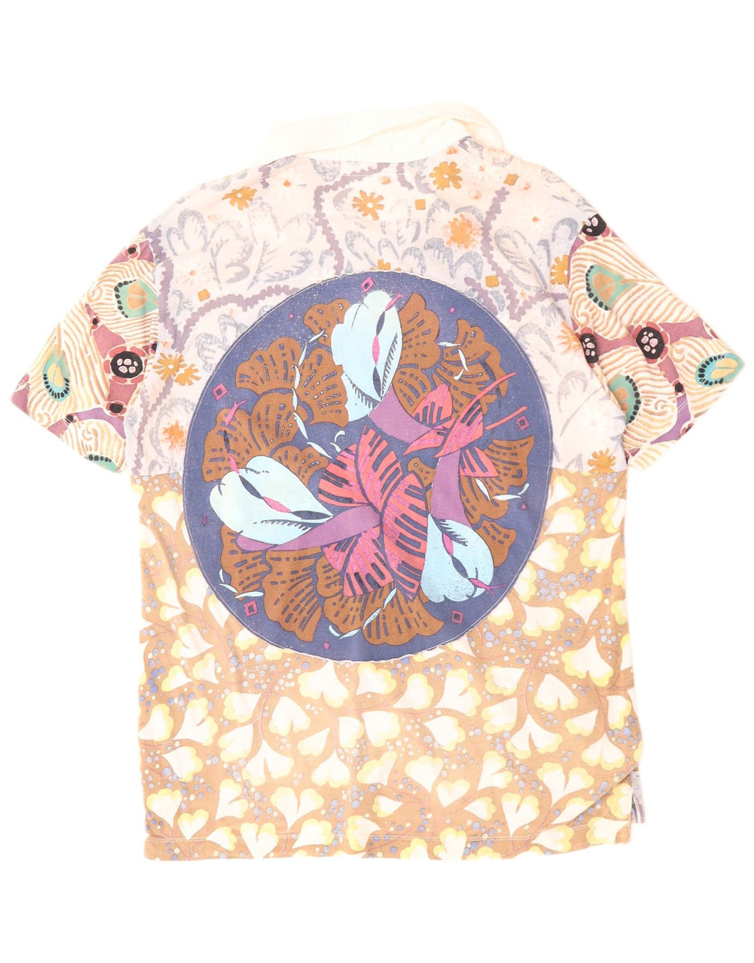 REPLAY Polo Homme Coton Floral Multicolore Moyen
