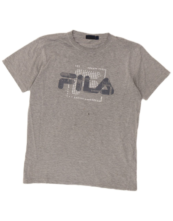 Fila T-Shirt Graphique Homme Gris Moyen Coton