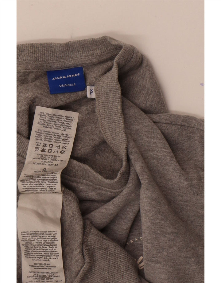 Jack & Jones Sweat-Shirt Homme XL Gris Moucheté Coton