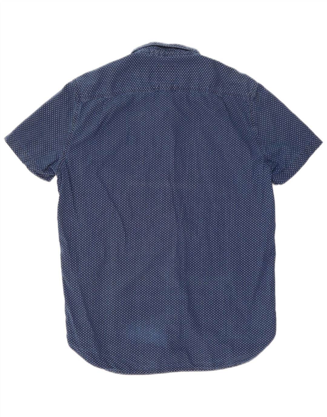 Superdry Chemise à Manches Courtes Homme Bleu Moyen Spotted Cotton