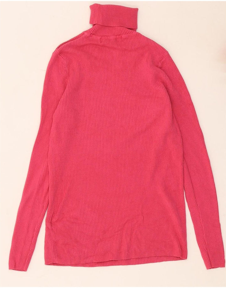 Marks & Spencer Haut à col roulé pour femme à manches longues UK 10 Small Rose Viscose