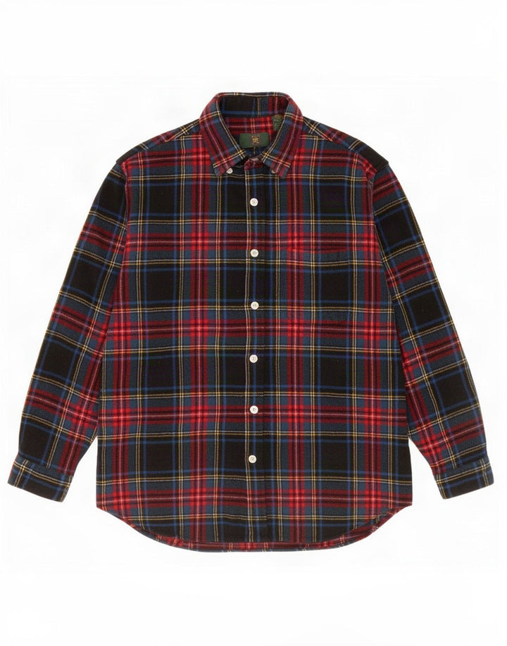 Club Room Chemise en flanelle pour homme en laine à grands carreaux multicolores