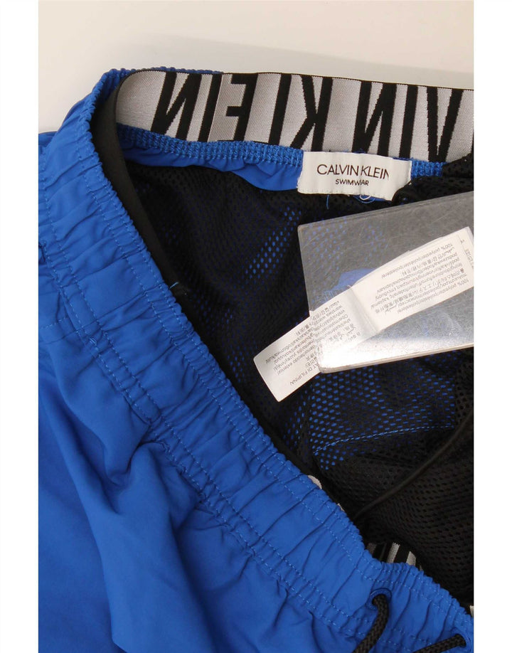Calvin Klein Short de Bain Graphique Homme Bleu Moyen Polyester