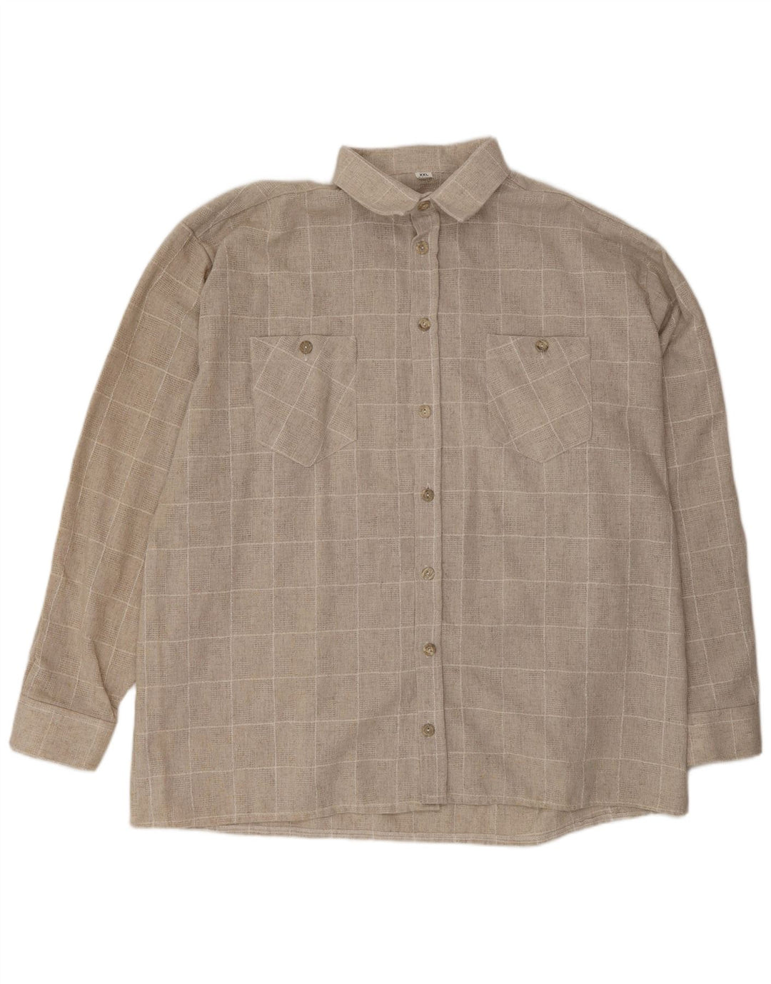 Chemise homme VINTAGE 2XL carreaux beiges