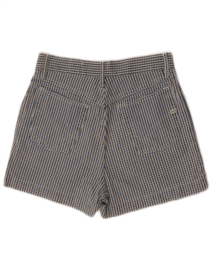 Gas Short décontracté pour femme W28 en coton vichy bleu moyen