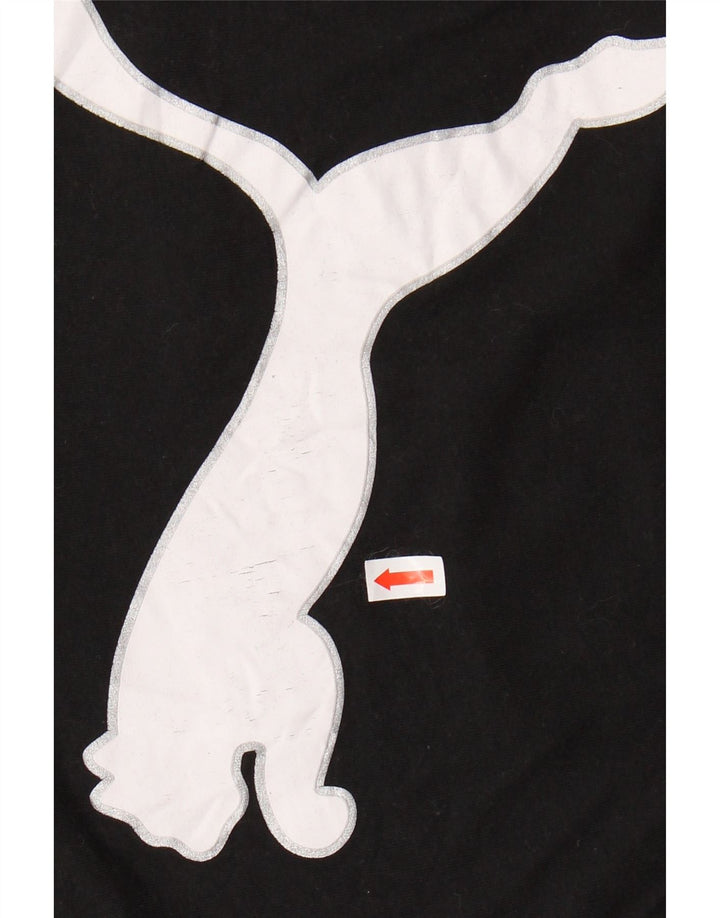 PUMA T-Shirt Graphique Fille 10-11 Ans Coton Noir Moyen