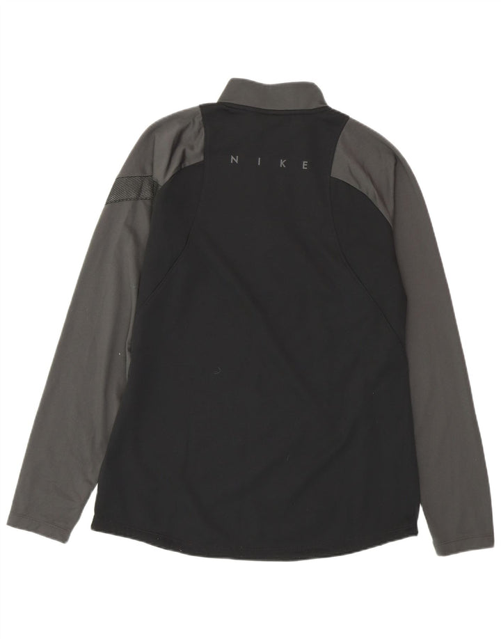 NIKE Haut de survêtement Dri Fit à col zippé pour homme Noir moyen Colourblock