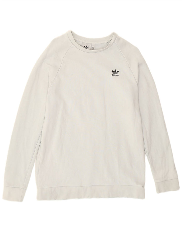 Adidas Sweat-Shirt Homme Bleu Moyen Coton