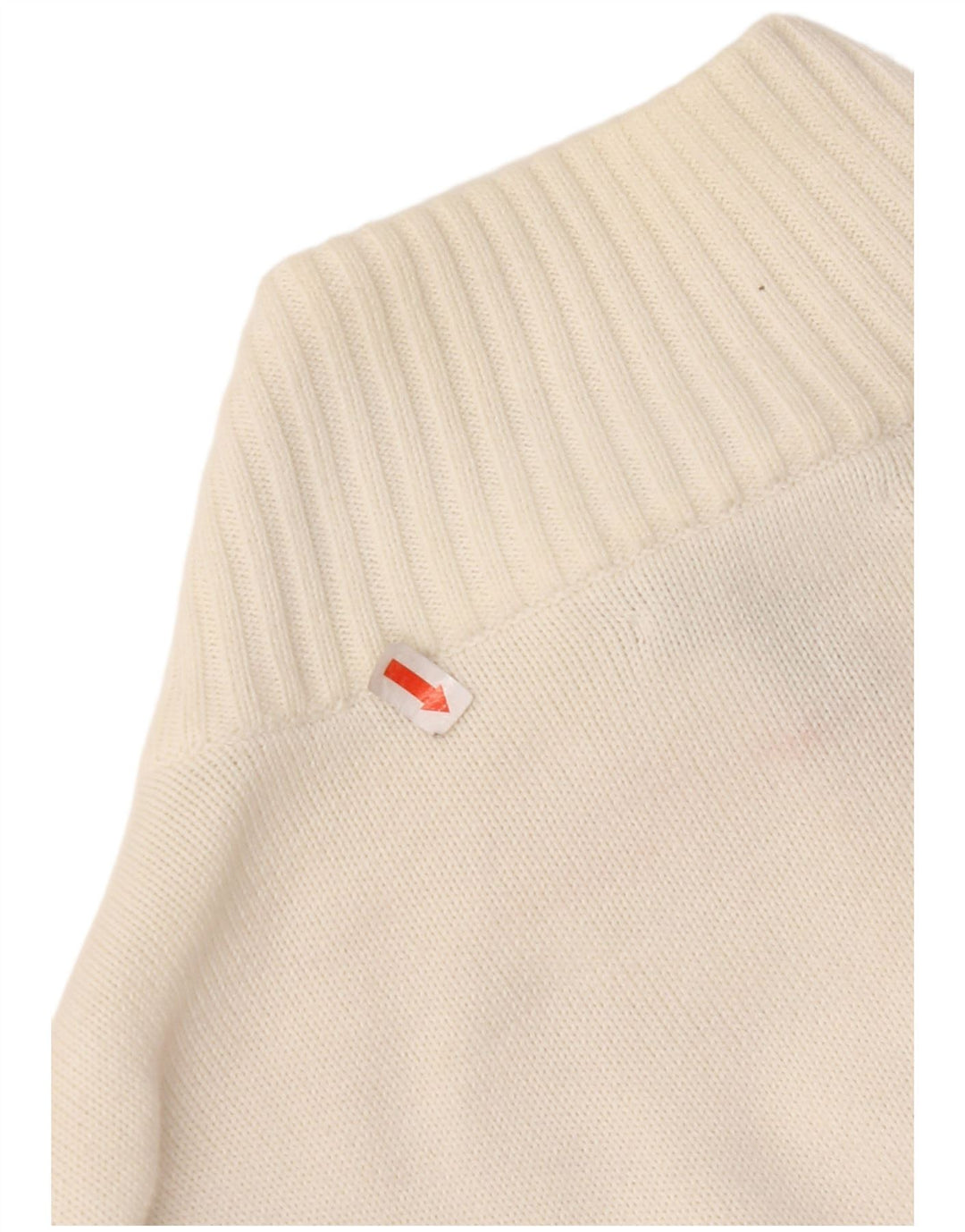 TOMMY HILFIGER Pull Cardigan Femme UK 20 2XL Coton Blanc