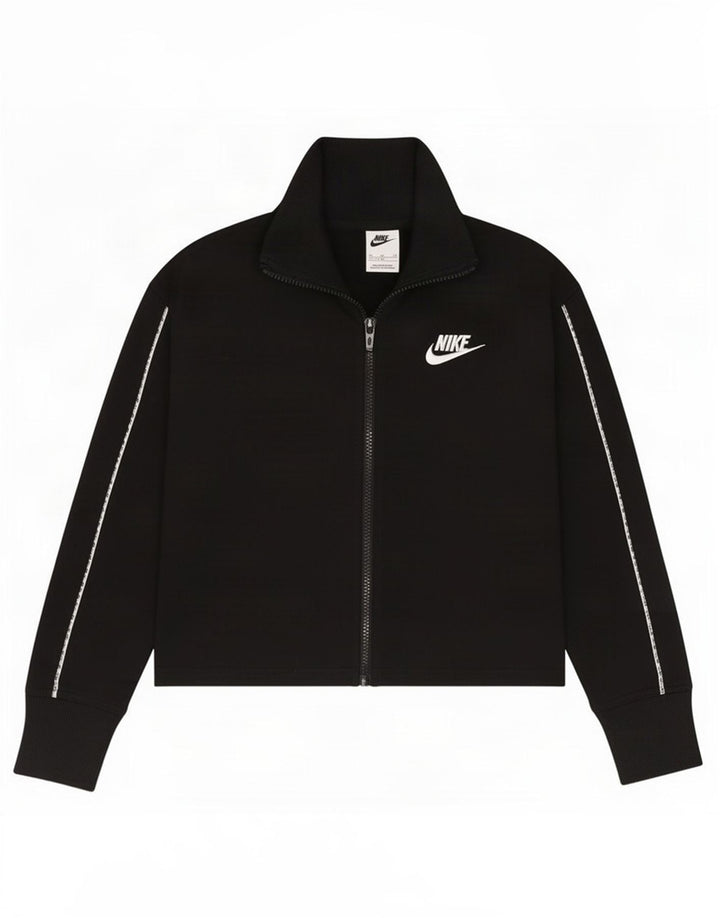 Nike Veste de survêtement courte pour fille 13-14 ans XL Noir Polyester