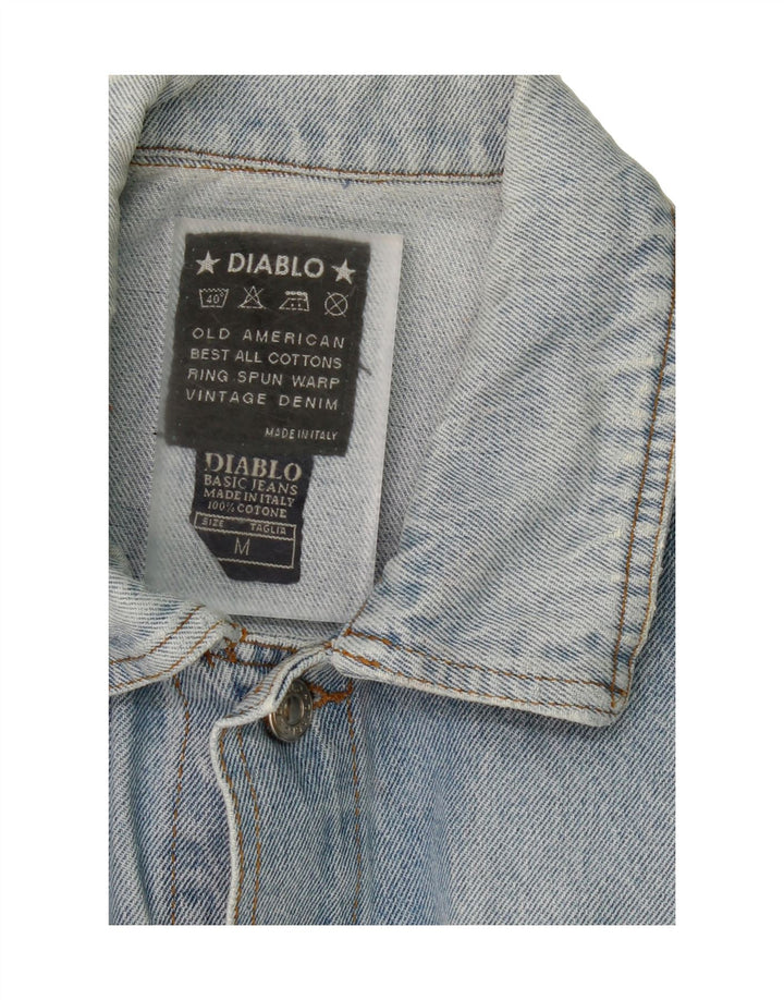 VINTAGE Mens Denim Jacket UK 38 Medium Blue Cotton Vintage Vintage and Second-Hand Vintage from Messina Hembry 