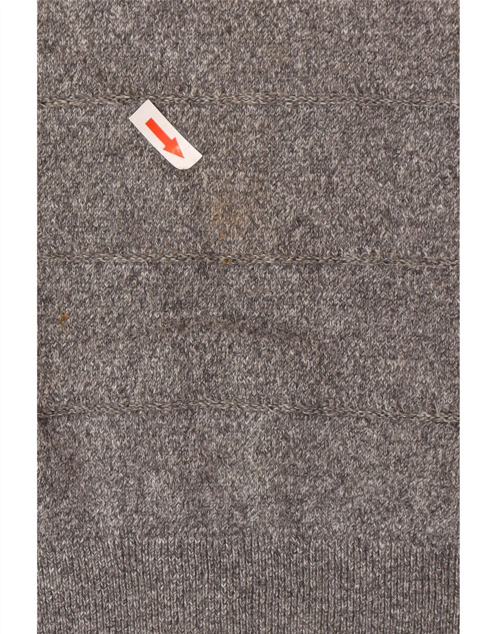 Marks & Spencer Pull Col Ras du Cou Homme Gris Moyen Coton