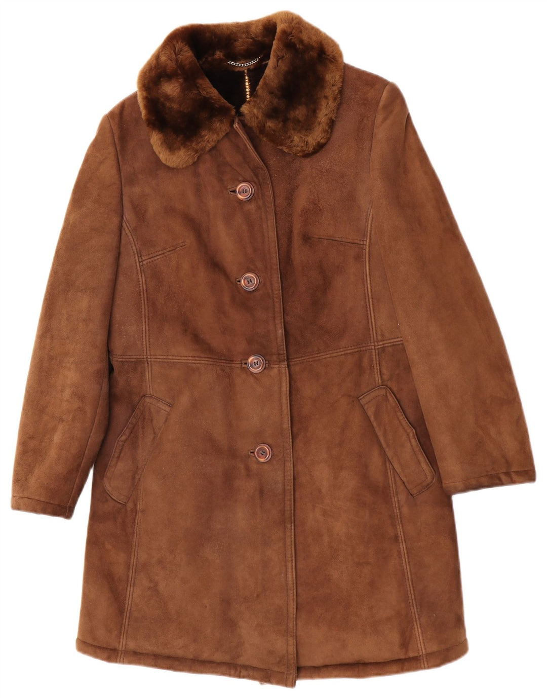 Striwa Manteau en peau de mouton pour femme IT 42 Marron moyen