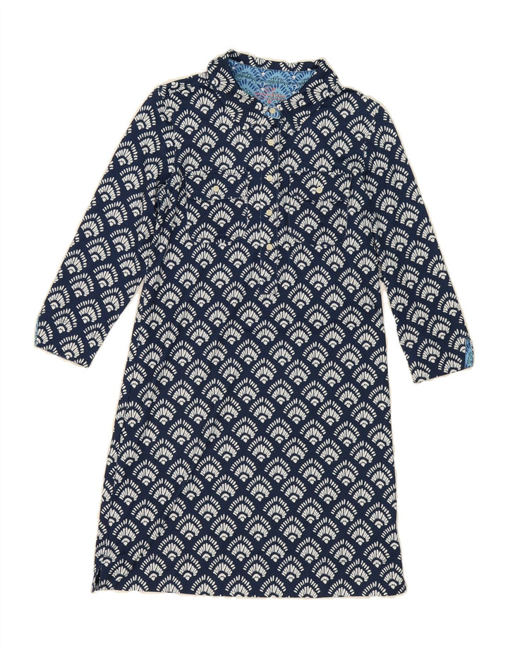 VINEYARD VINES Womens Abstract Pattern Sheath Dress UK 6 XS Navy Blue Vintage Vineyard Vines and Second-Hand Vineyard Vines from Messina Hembry 