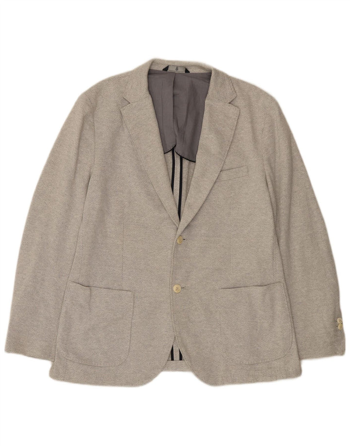 Massimo Dutti Veste Blazer 2 Boutons Homme EU 56 XL Gris Argyle/Diamant