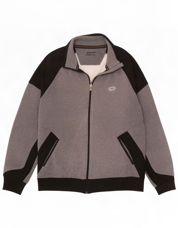 Lotto Veste de survêtement pour homme Gris moyen Colourblock