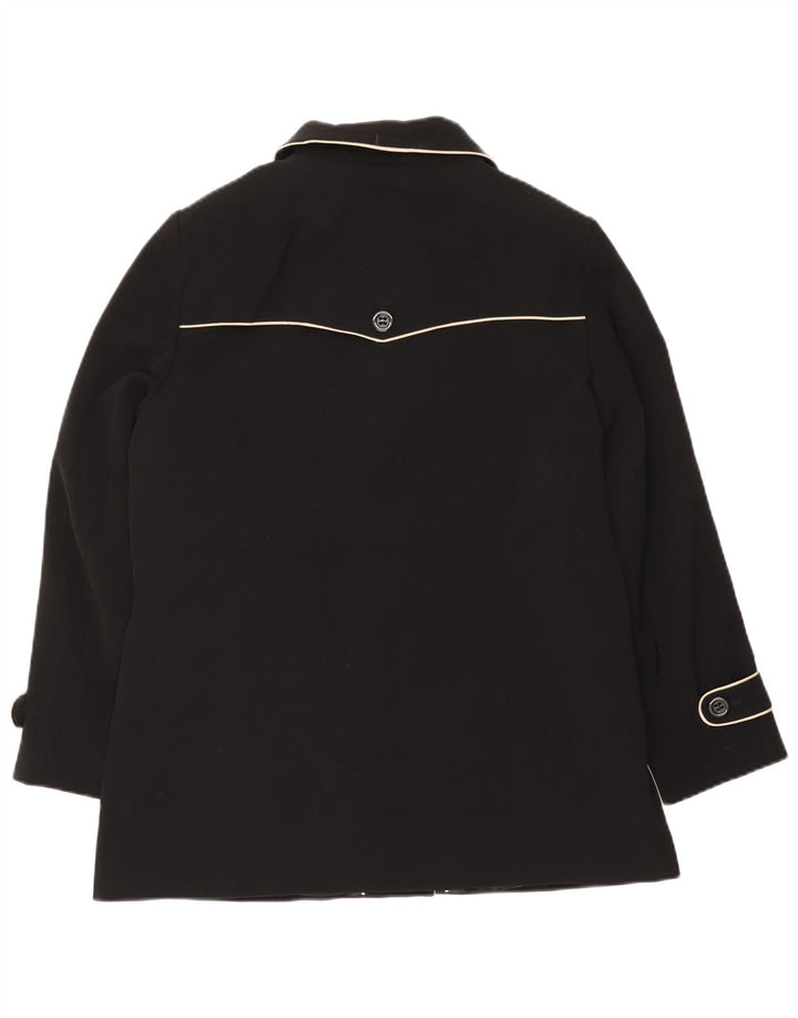 Marks & Spencer Trench court pour femme UK 16 Large Noir Polyester