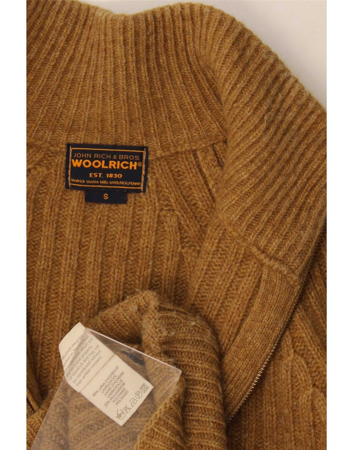 Woolrich Homme Cardigan Pull Petit Marron Laine