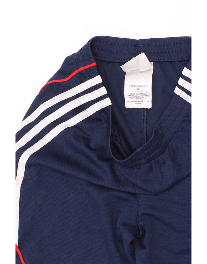Adidas Short de Sport Garçon 5-6 Ans Bleu Marine Colorblock Polyester