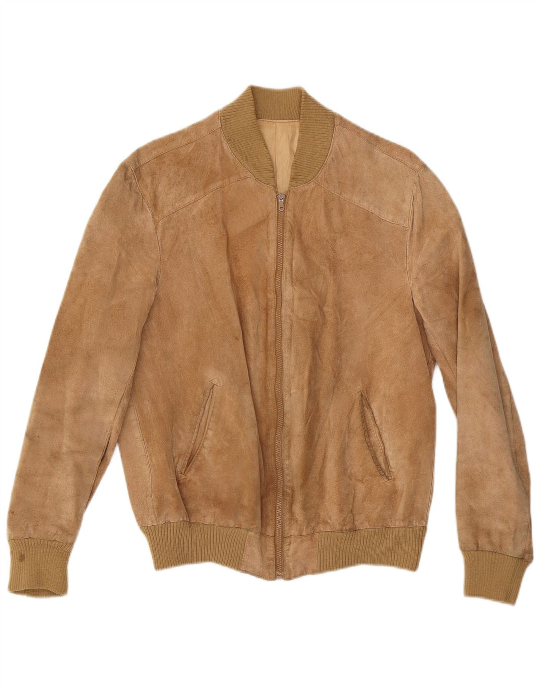 MCGREGOR Veste bomber en daim pour homme UK 36 Petit Beige