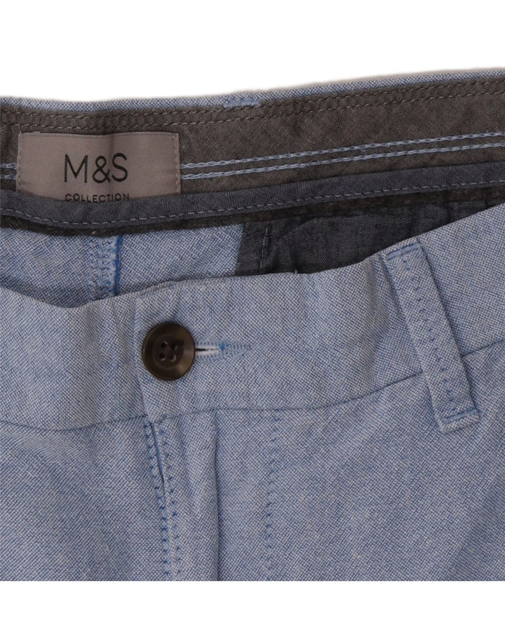 Marks & Spencer Short Chino Homme W34 Grand Bleu Coton