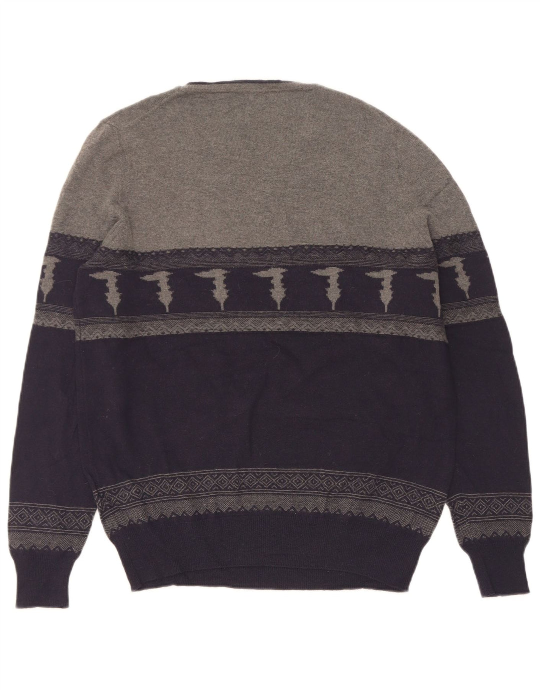 Trussardi Pull Col Bateau Bleu Marine Moyen Colourblock |