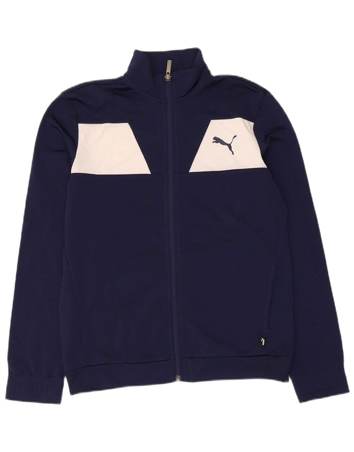Puma Veste de Survêtement Garçon 13-14 Ans Bleu Marine Colorblock