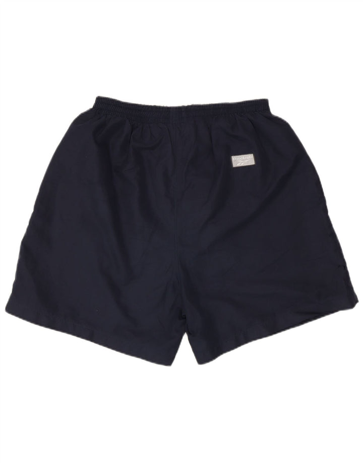 Reebok Short de sport homme petit bleu marine polyester