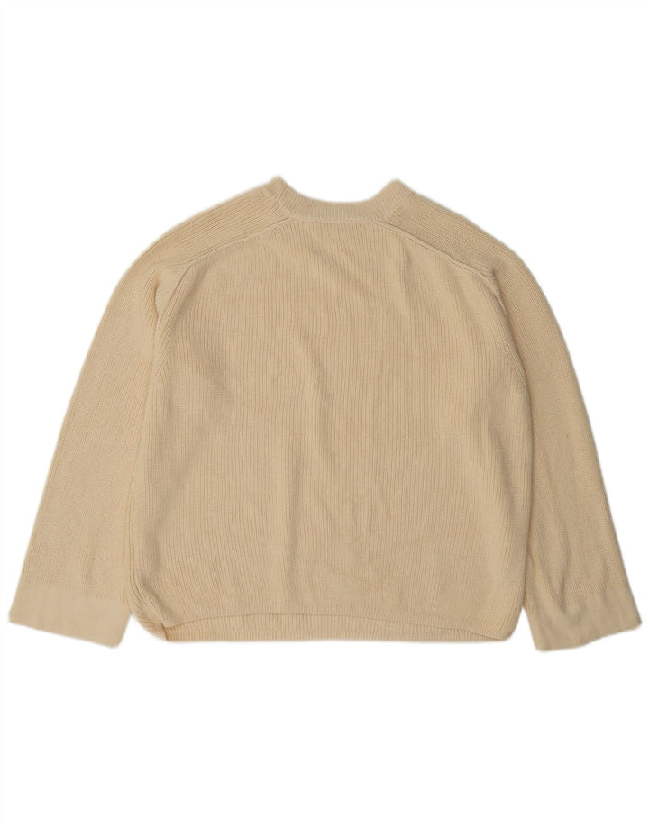 Tommy Hilfiger Pull à col rond pour femme UK 14 Medium Off White