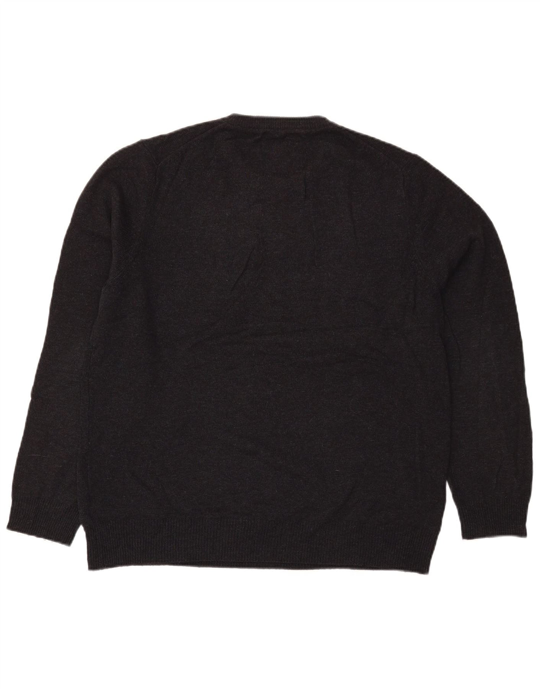 Marks & Spencer Pull à col rond pour homme en laine noire Taille L