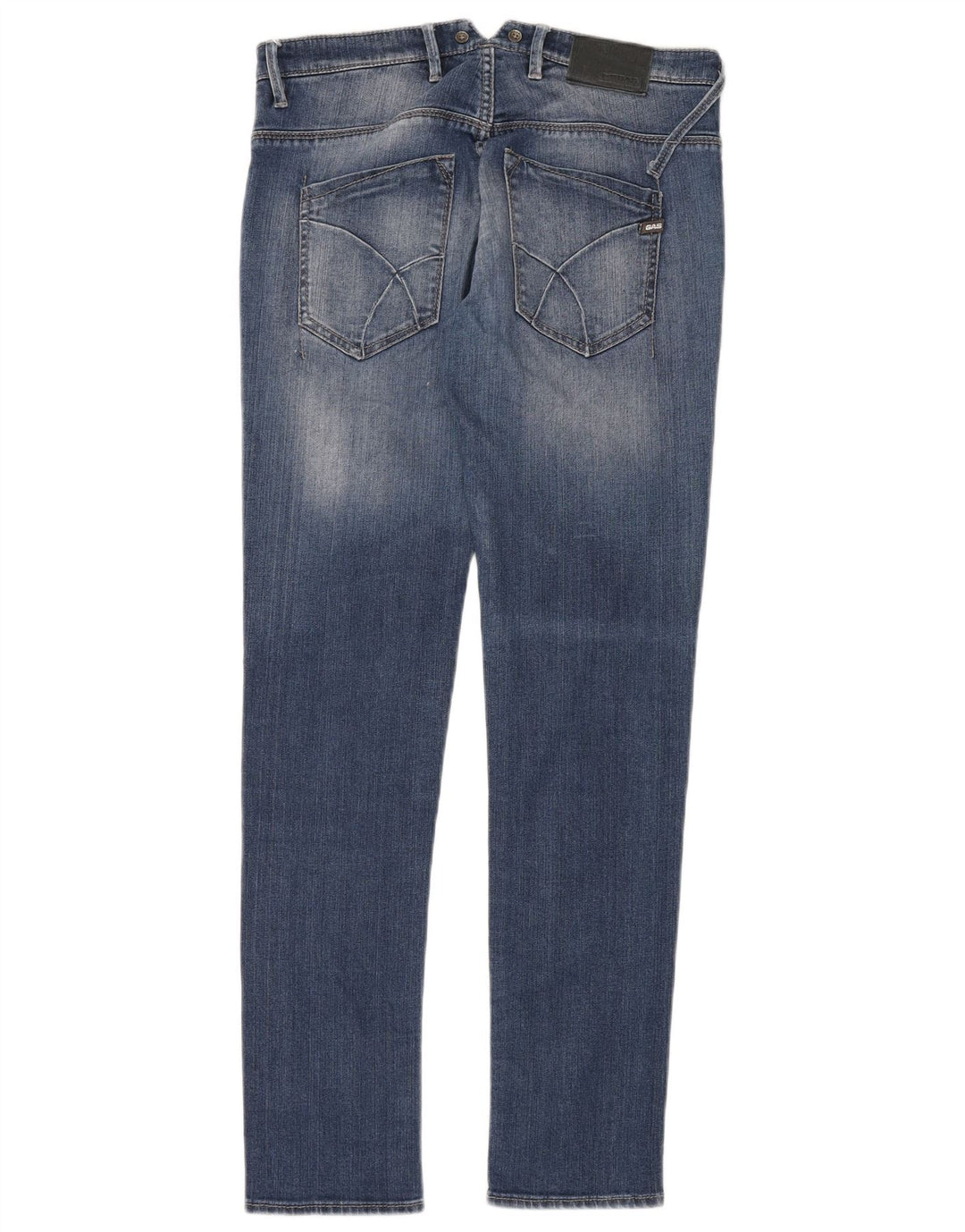 Gas Jean Slim Femme W26 L30 Bleu Coton