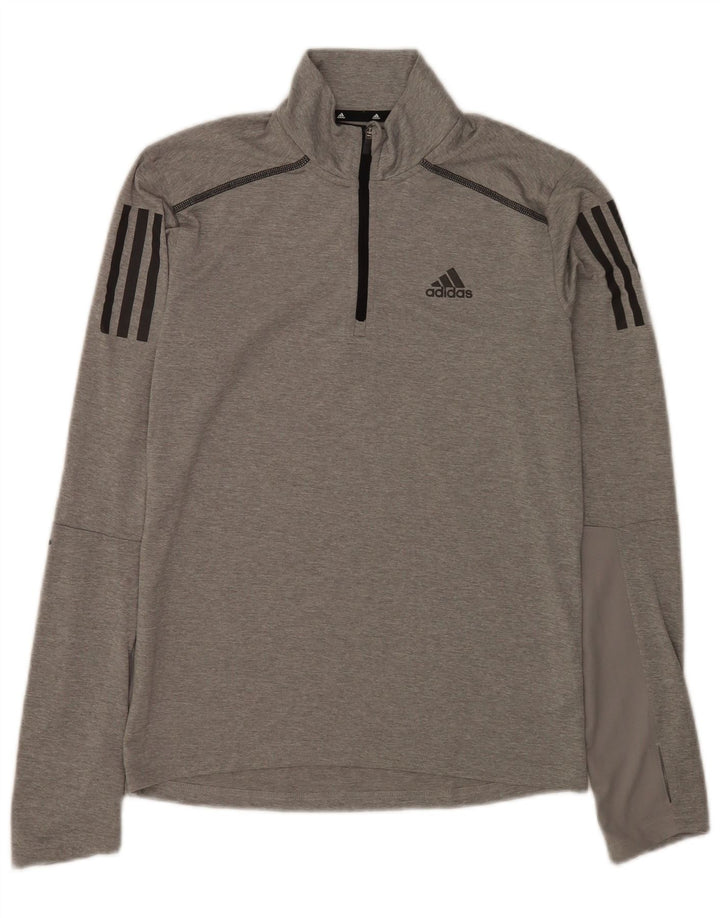 Adidas Hommes Aeroready Zip Neck Pull Survêtement Top XS Gris Polyester