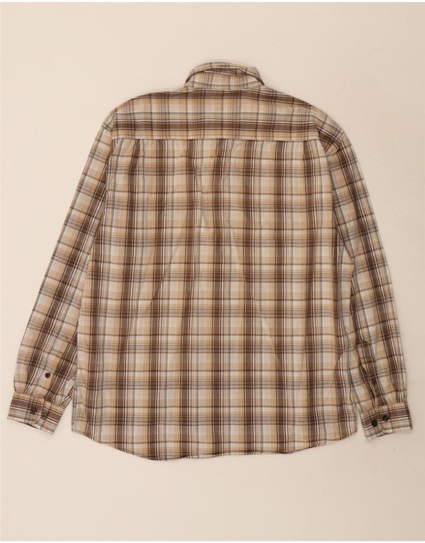 Wrangler Chemise Homme Grand Carreau Beige Coton