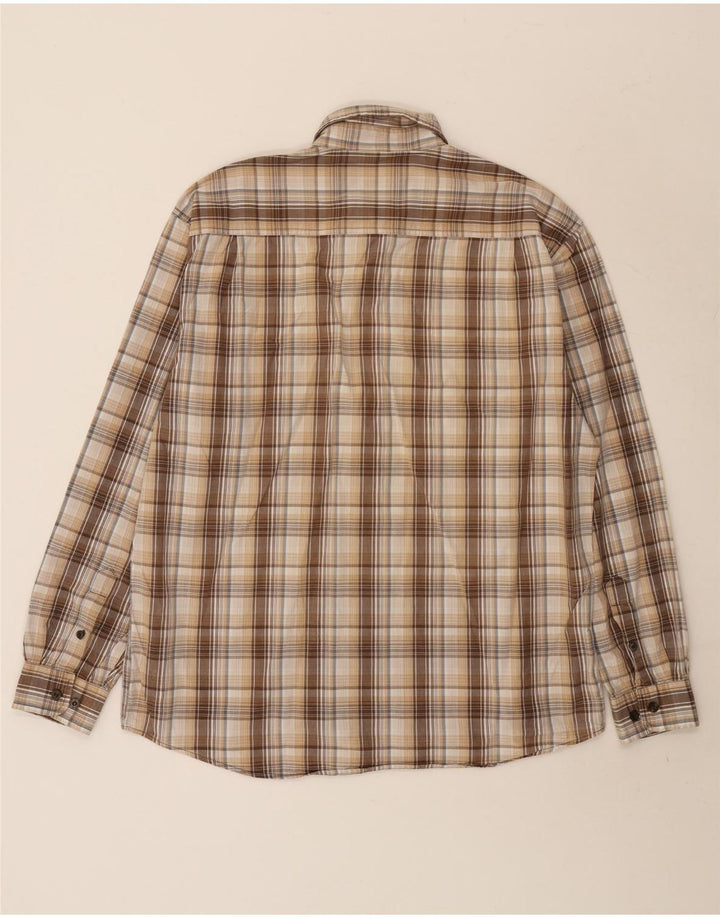 Wrangler Chemise Homme Grand Carreau Beige Coton