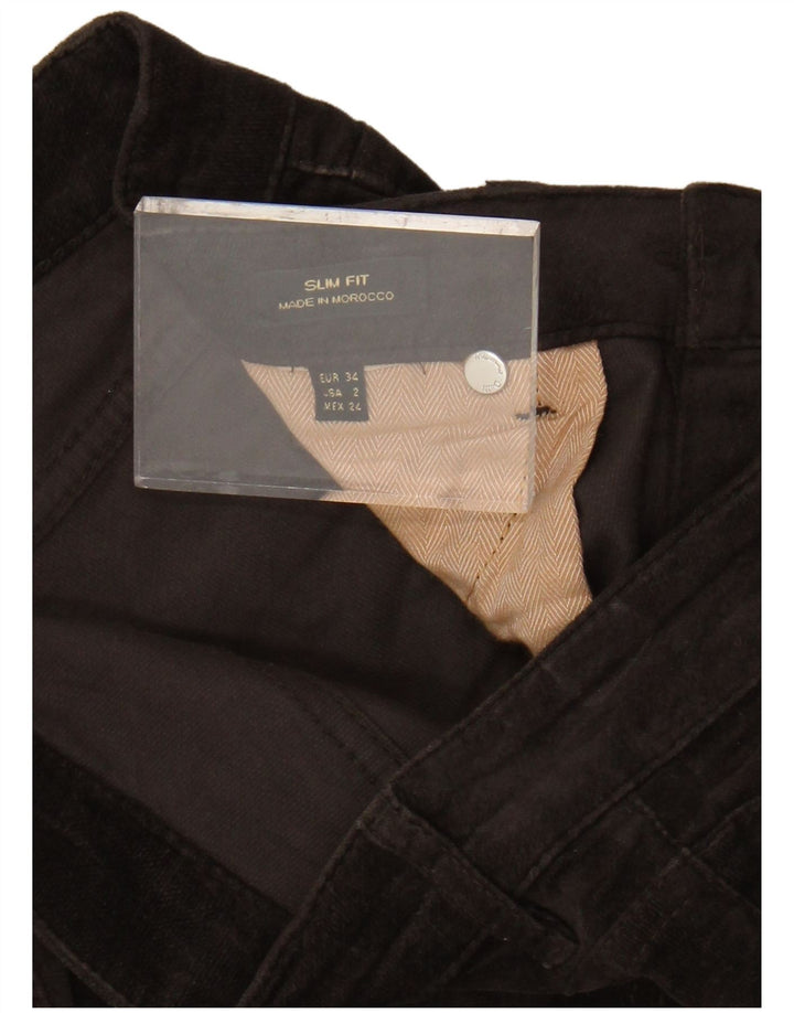 MASSIMO DUTTI Pantalon décontracté en velours pour femme EU 34 2XS W24 L30 Marron