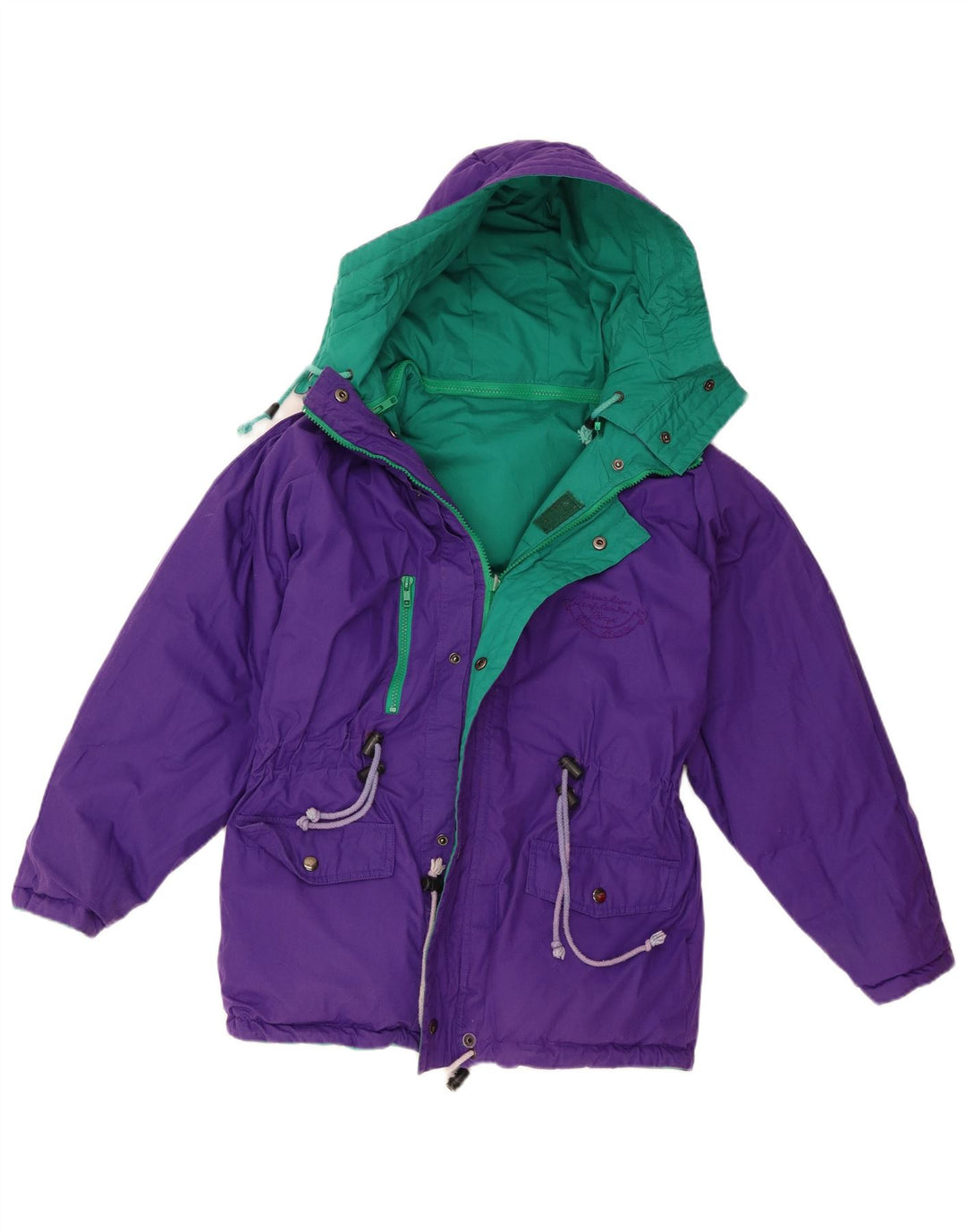 Brugi Veste matelassée réversible à capuche pour garçon 13-14 ans Violet Polyester