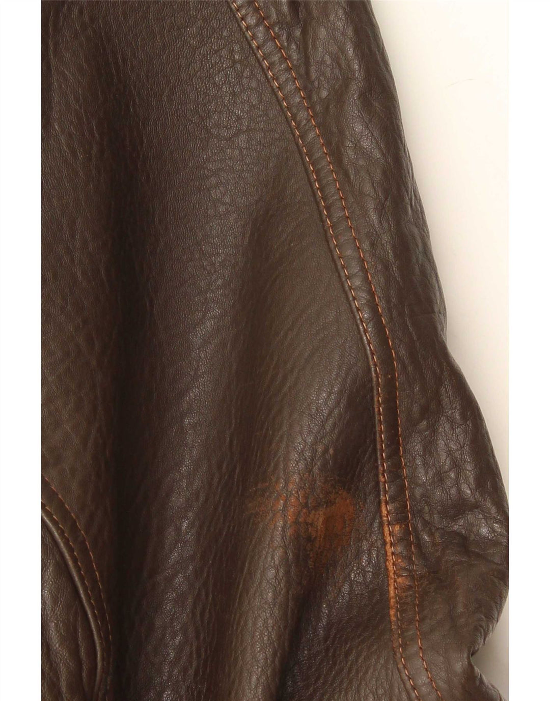 veste en cuir homme vintage IT 48 Marron moyen