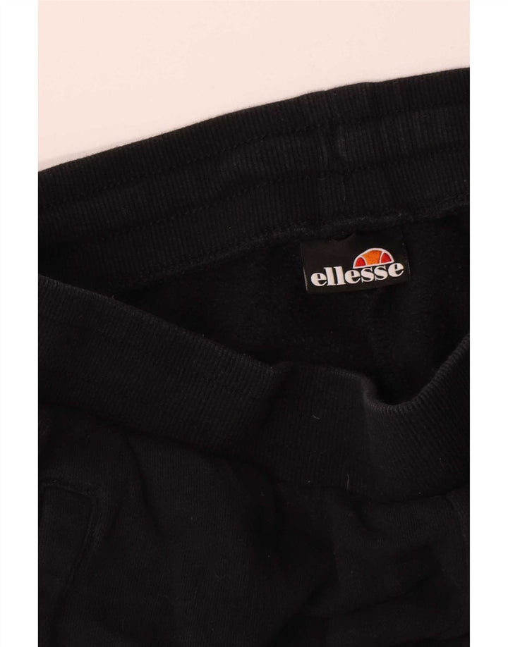 Ellesse Pantalon de survêtement pour homme Pantalon de jogging en coton noir moyen