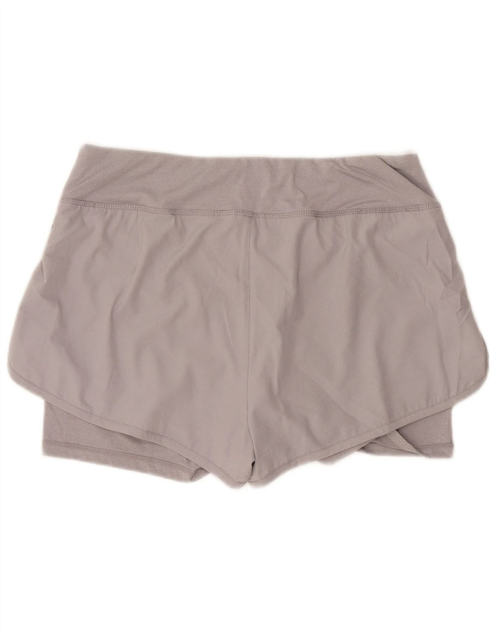 Reebok Short de sport pour femme UK 16 Large Gris Polyester