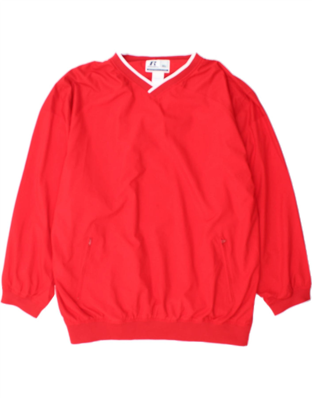 RUSSELL ATHLETIC Mens Loose Fit Pullover Tracksuit Top XL Red Polyester Vintage Russell Athletic and Second-Hand Russell Athletic from Messina Hembry 
